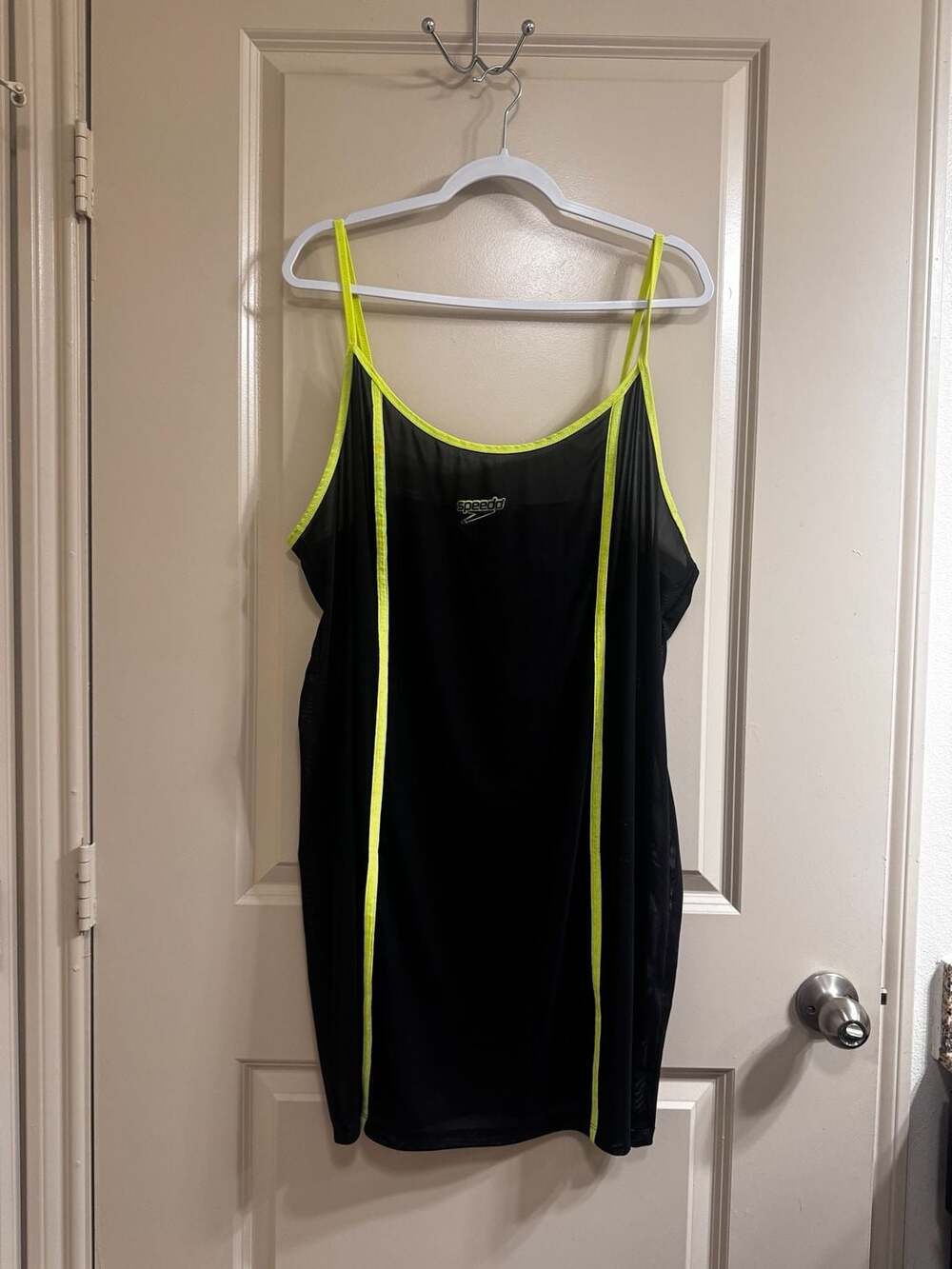 Speedo x Forever 21 Sleeveless Mesh Mini Dress with Neon Trim